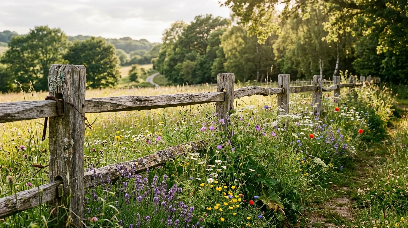 Mixed Heights Along the Fence